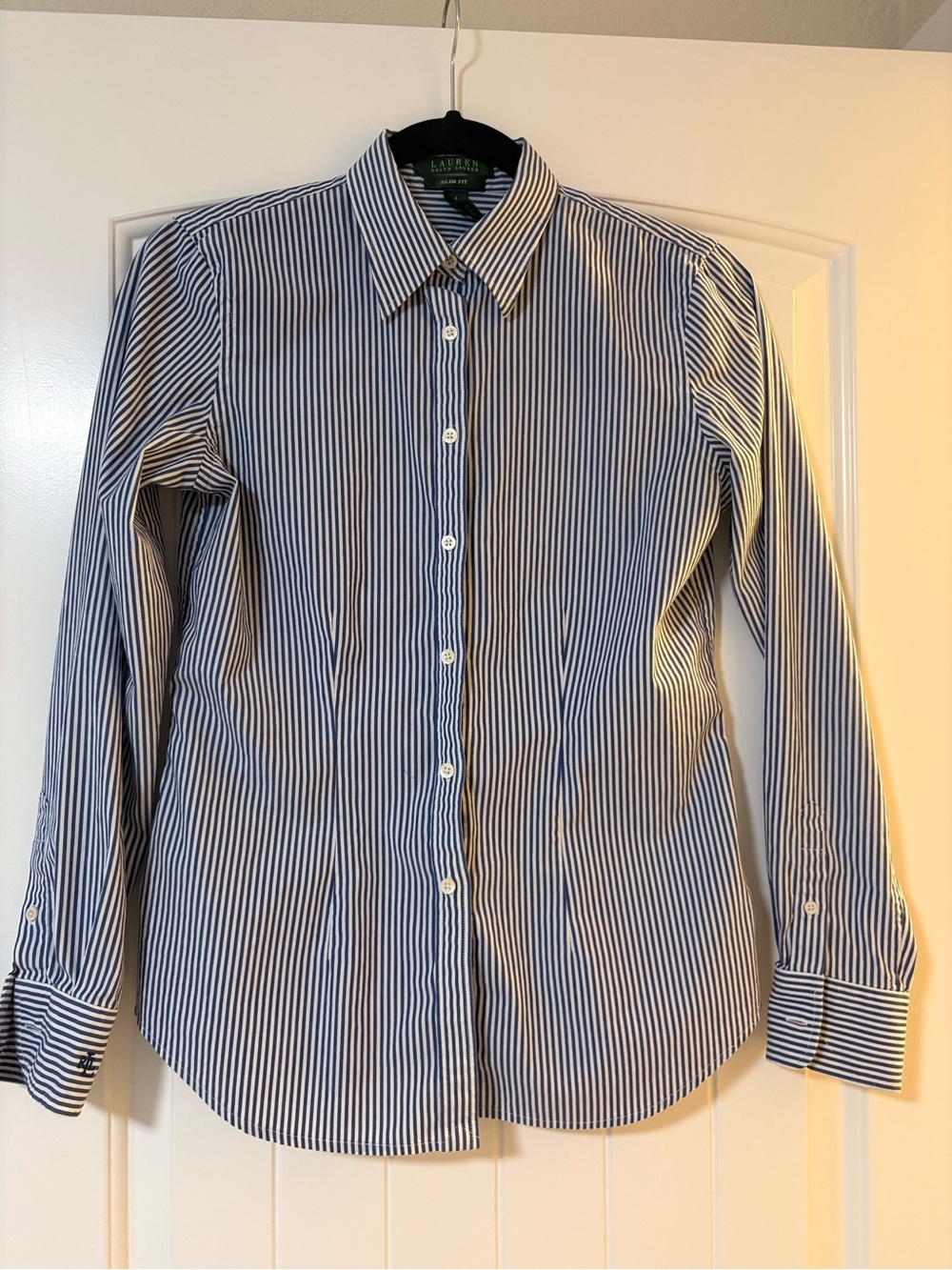 Lauren Ralph Lauren Women’s Striped Button Down Shirt Long Sleeve.